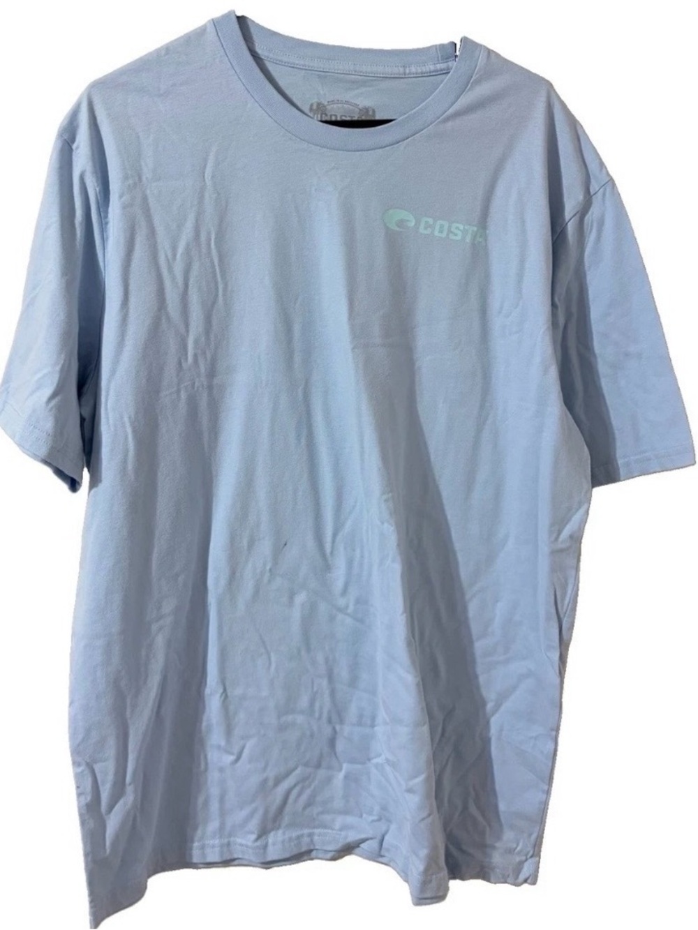 Costa Del Mar Light Blue Graphic Tee with Front and Back Logo size XL